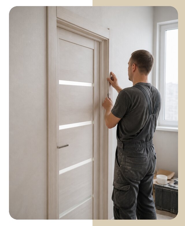 Монтаж наличников межкомнатной двери в Ржеве от 2570 р. | ДвериЛегко-Ржв